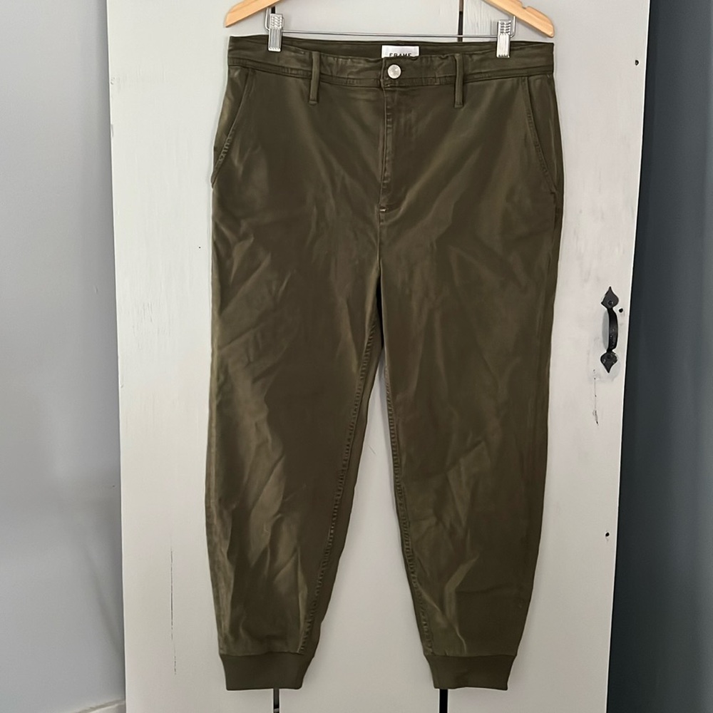 Frame Lyocell-Blend Jogger Pants Size 34 - image 1